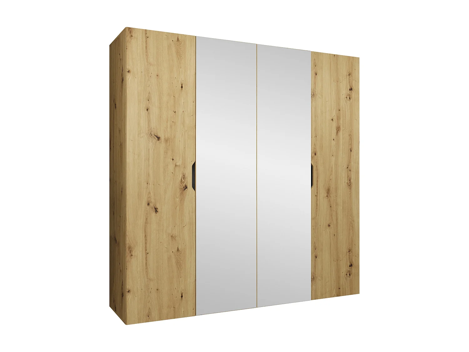 Armoire Hartford 514, Chêne Artisan, 202x200x50cm, Portes d'armoire: Avec des charnières