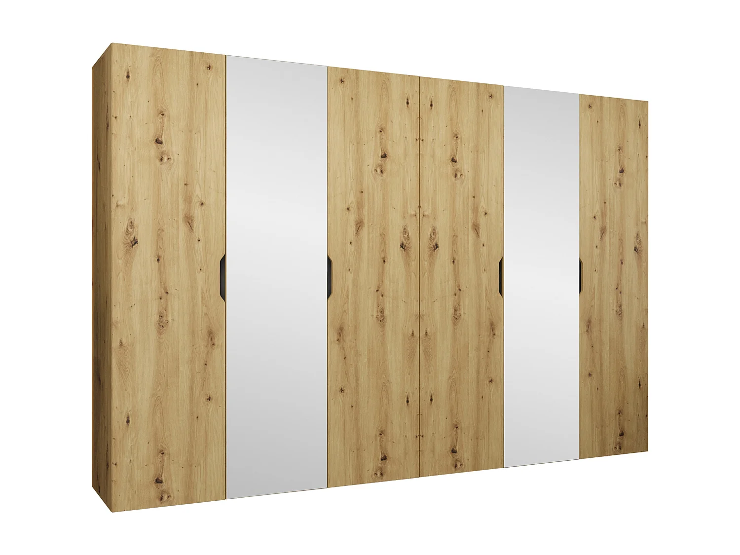 Armoire Hartford 518, Chêne Artisan, 202x300x50cm, Portes d'armoire: Avec des charnières