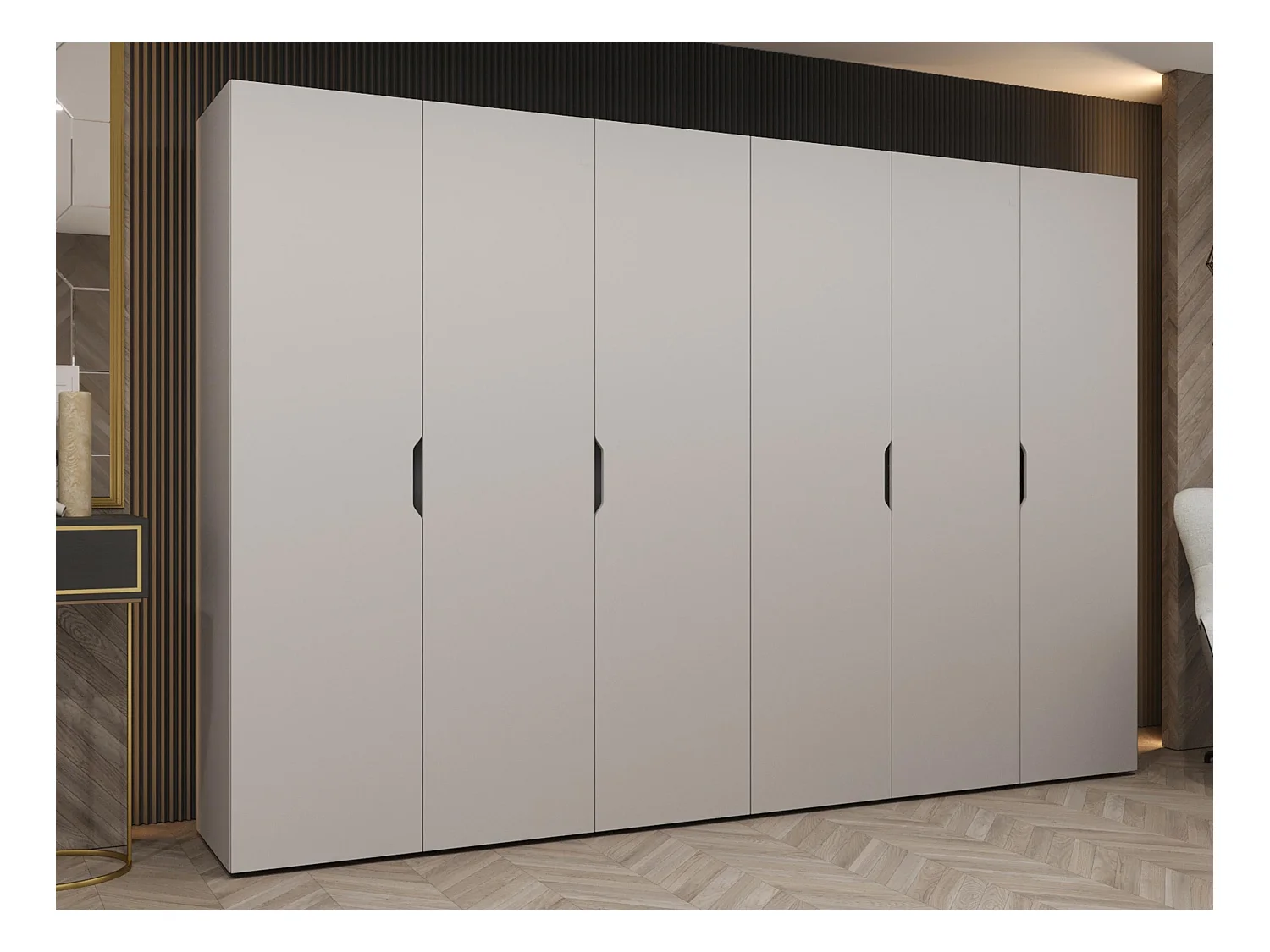 Armoire Hartford 517, Cachemire, 202x300x50cm, Portes d'armoire: Avec des charnières