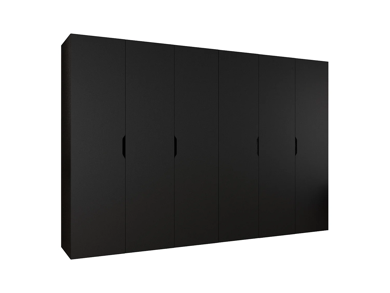 Armario Hartford 517, Negro, 202x300x50cm, Puertas de armario: Con bisagras
