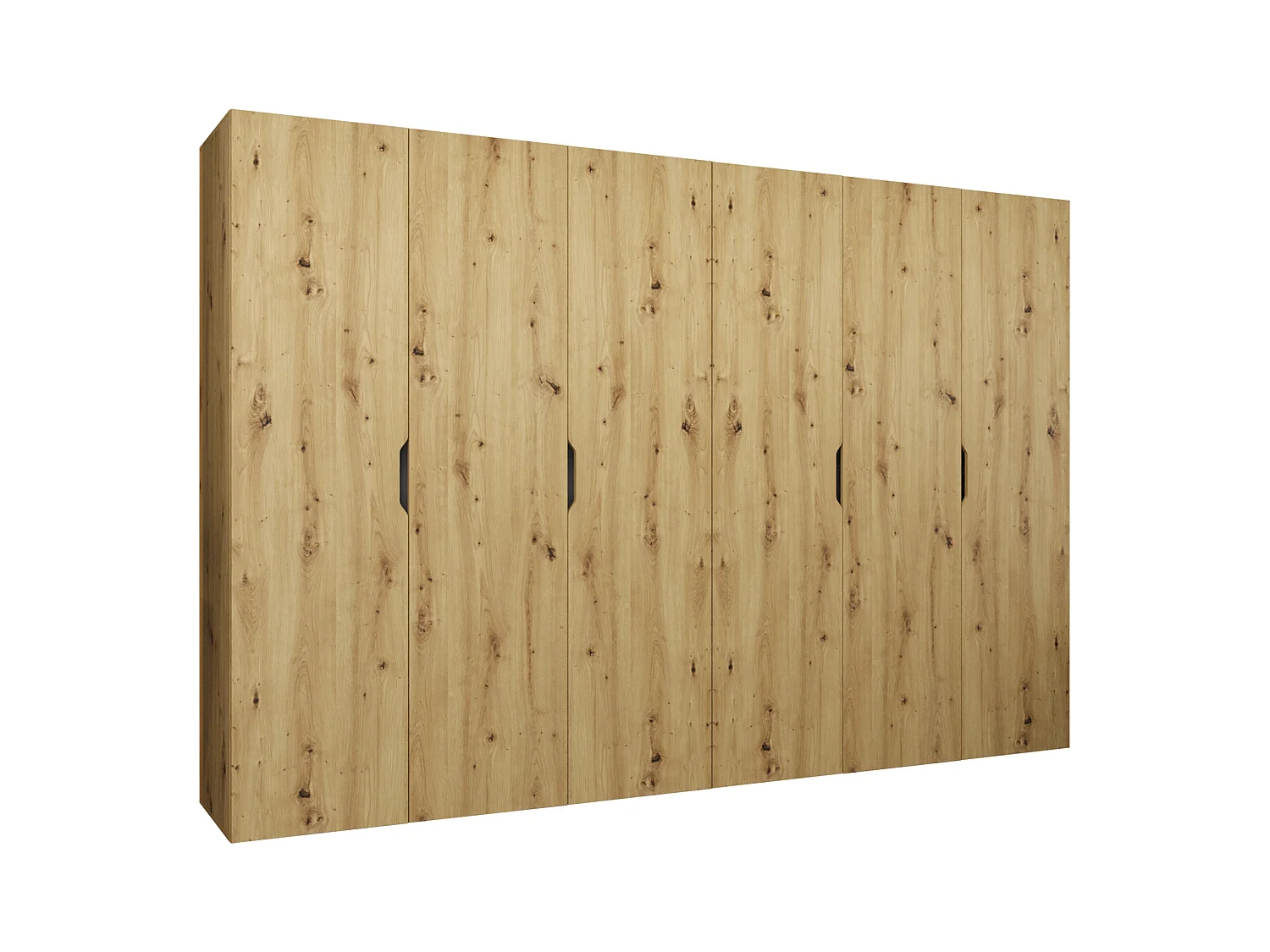 Armoire Hartford 517, Chêne Artisan, 202x300x50cm, Portes d'armoire: Avec des charnières