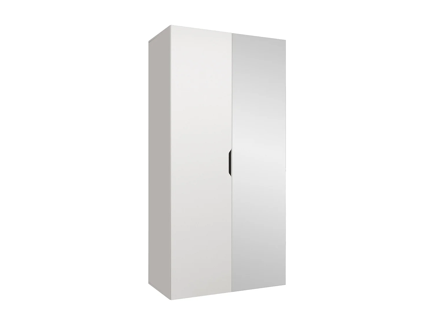 Armoire Hartford 510, Blanc, 202x100x50cm, Portes d'armoire: Avec des charnières