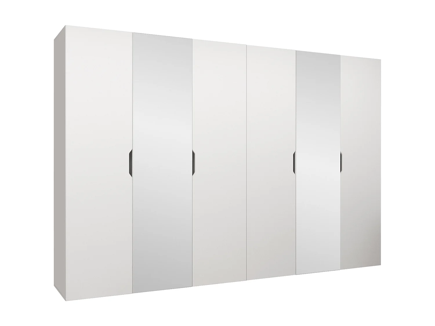 Armoire Hartford 518, Blanc, 202x300x50cm, Portes d'armoire: Avec des charnières