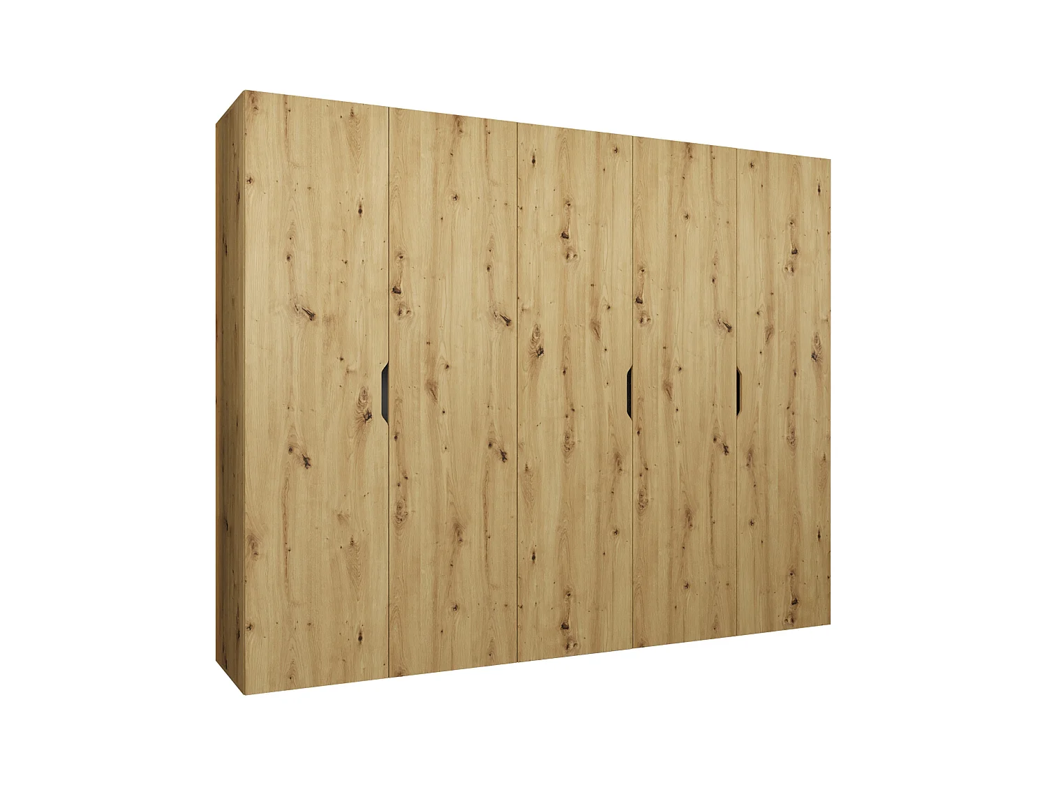 Armoire Hartford 515, Chêne Artisan, 202x250x50cm, Portes d'armoire: Avec des charnières