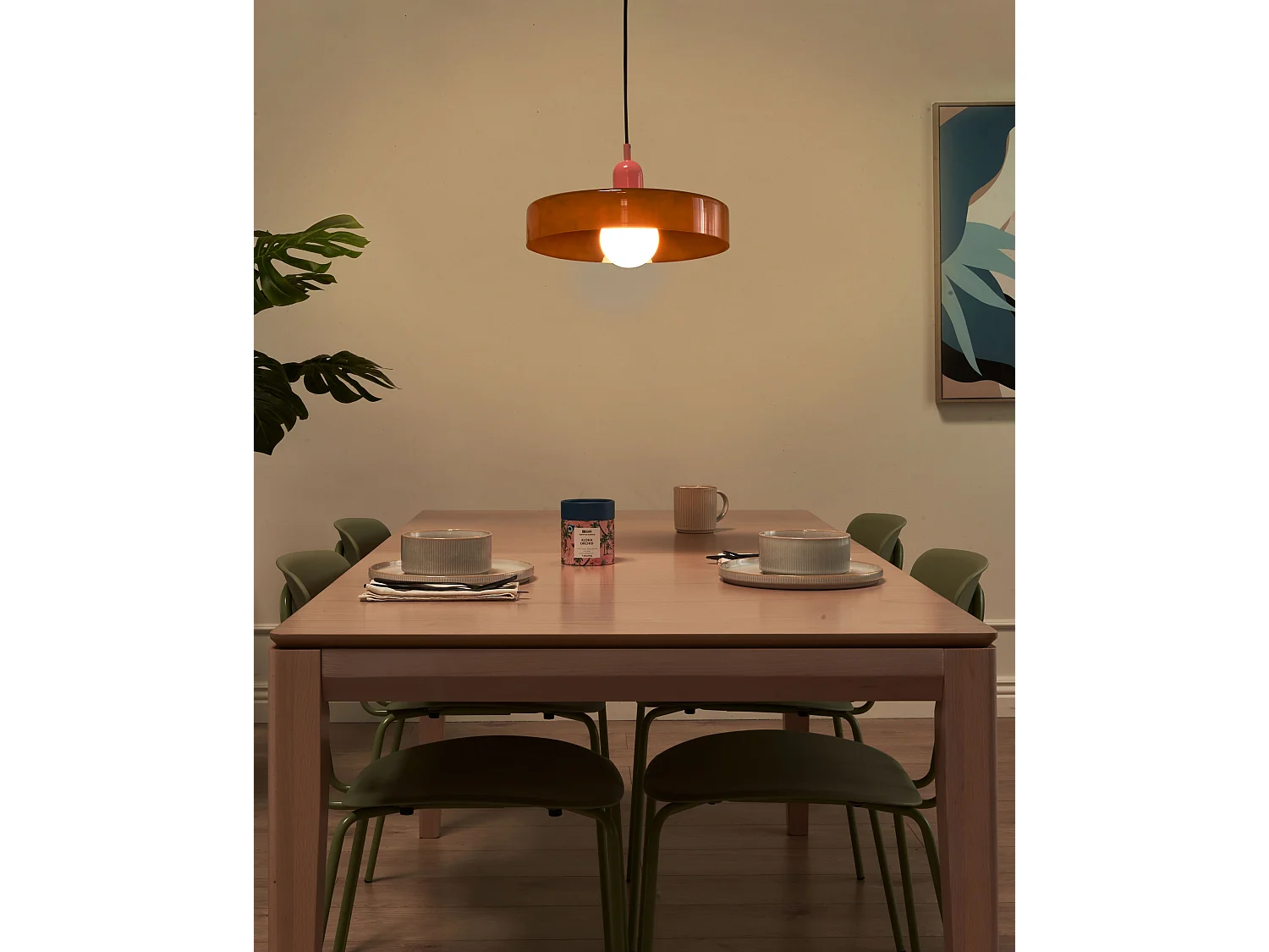 Lampadario PAALA Vetro Verde oliva