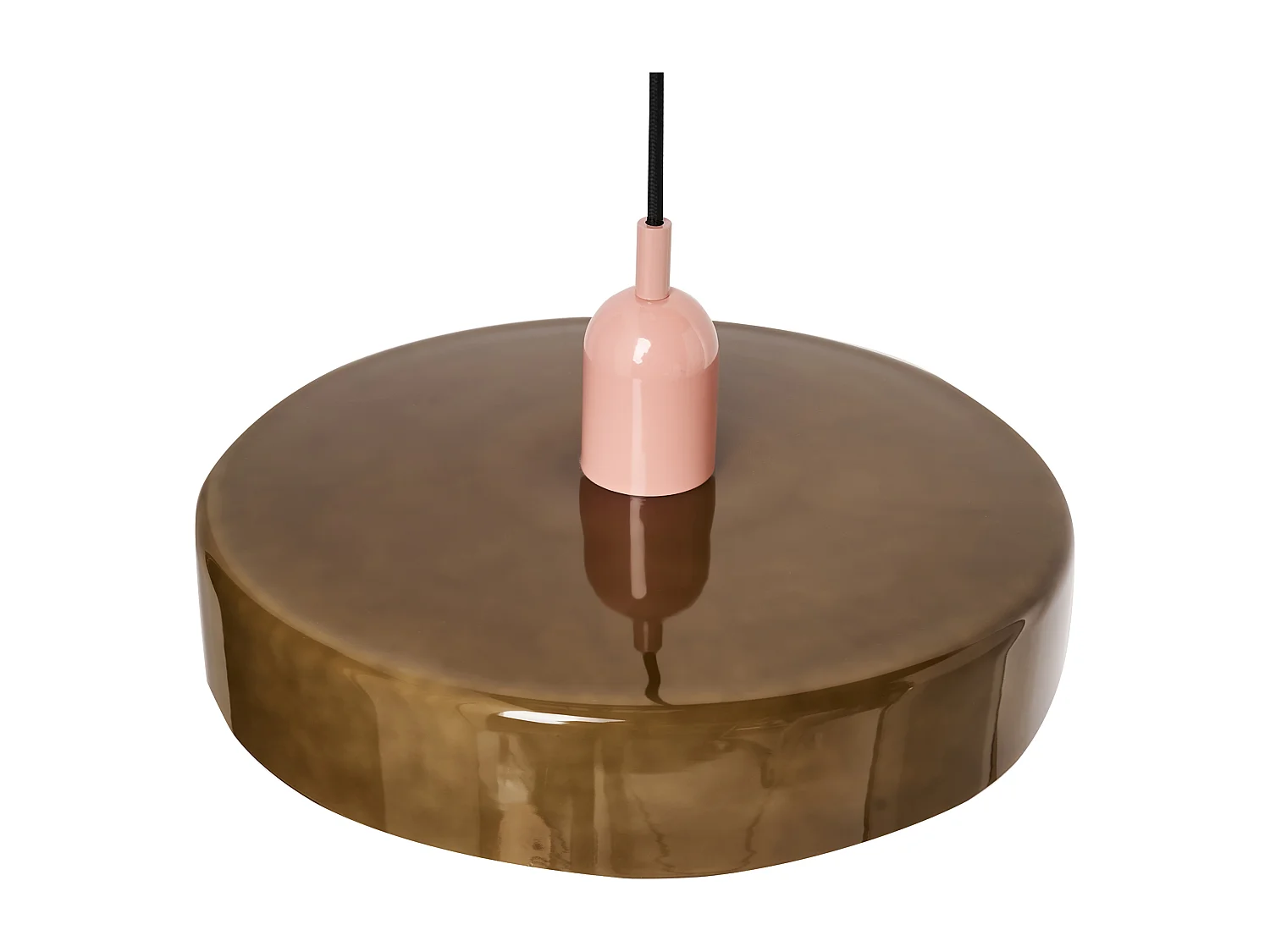 Lampe suspension PAALA Verre Vert olive