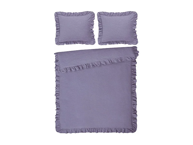 Bettwäsche Falbines 160x200 Mittelviolett