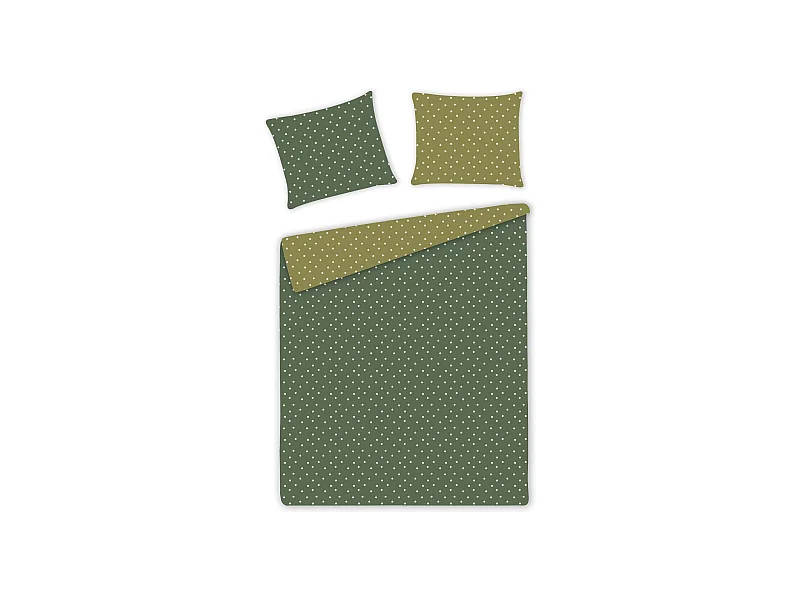 Bettwäsche Dilo dunkelgrün 160 x 200