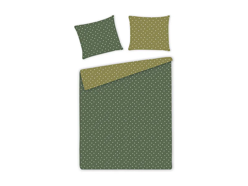 Bettwäsche Dilo dunkelgrün 160 x 200