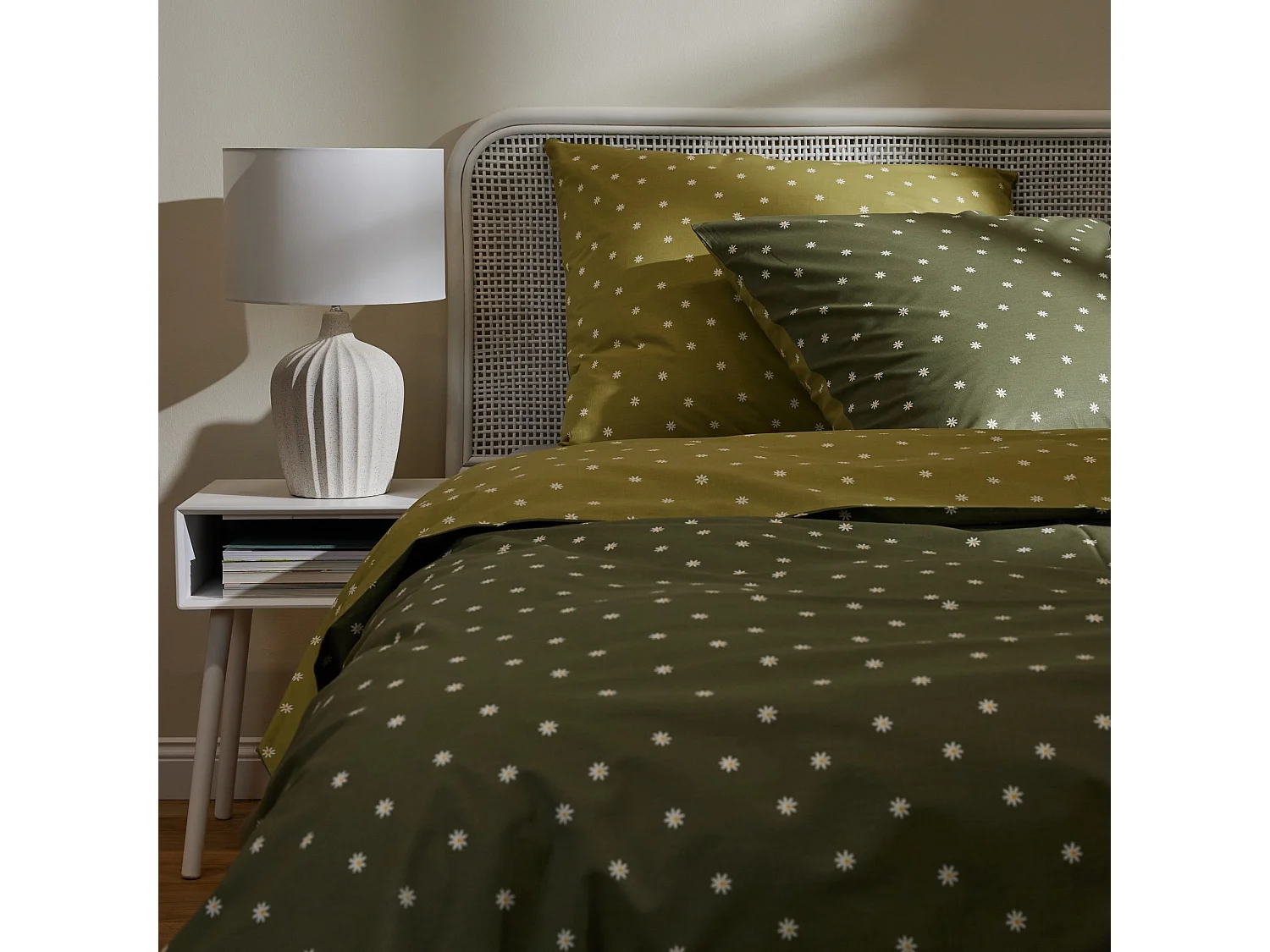 Bettwäsche Dilo 100x135 Dunkelgrün