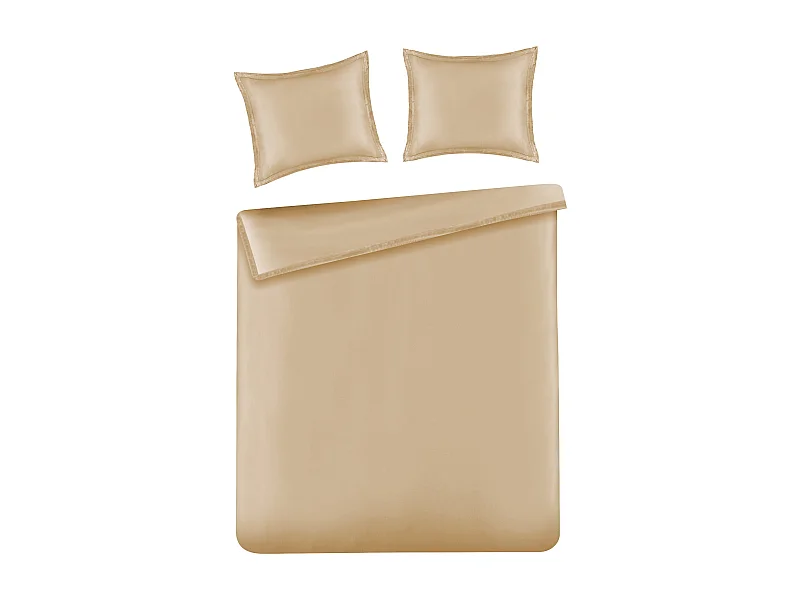 Bettwäsche Lobelia Mikrofaser dunkelbeige 160x200