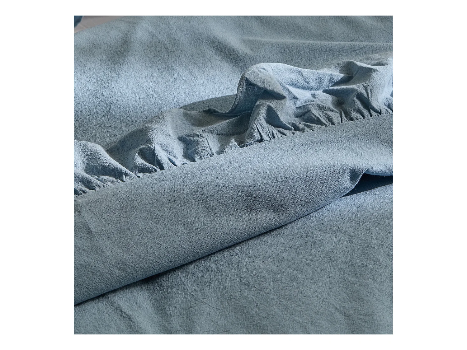 Bettwäsche Falbines mittelblau 200 x 220 cm