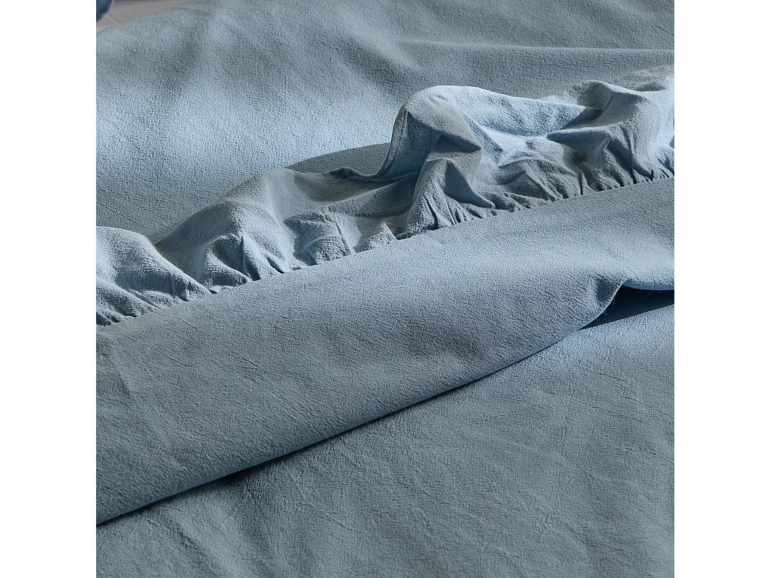 Bettwäsche Falbines mittelblau 200 x 220 cm