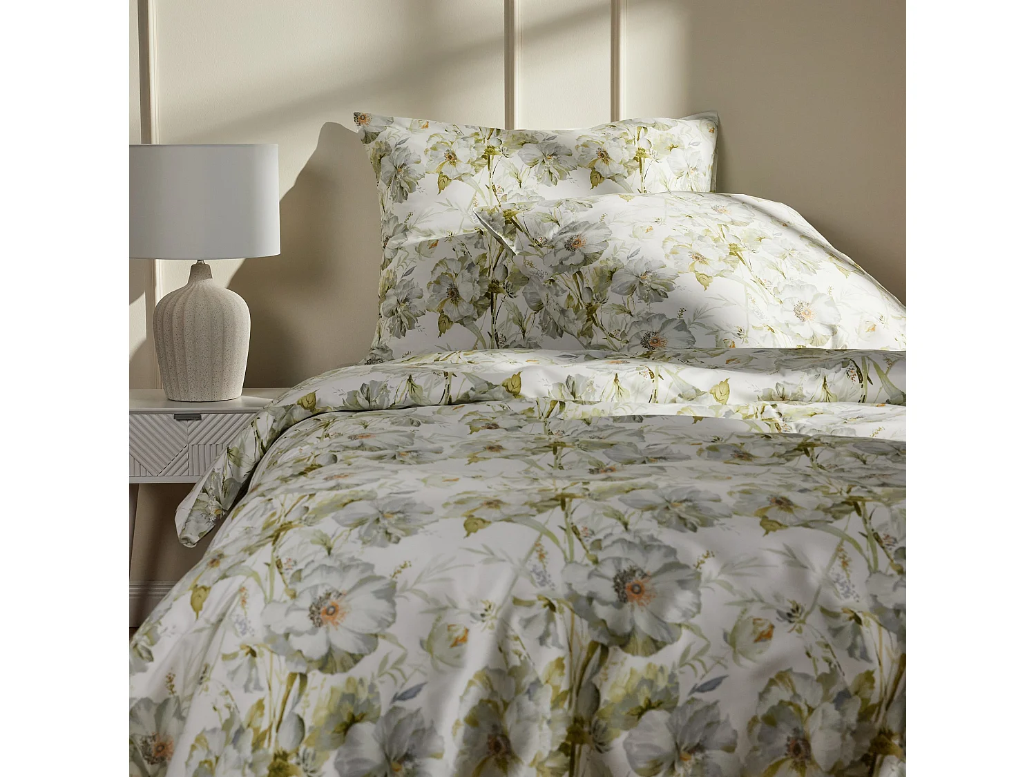 Bettwäsche Flornett mittelweiß 160x200