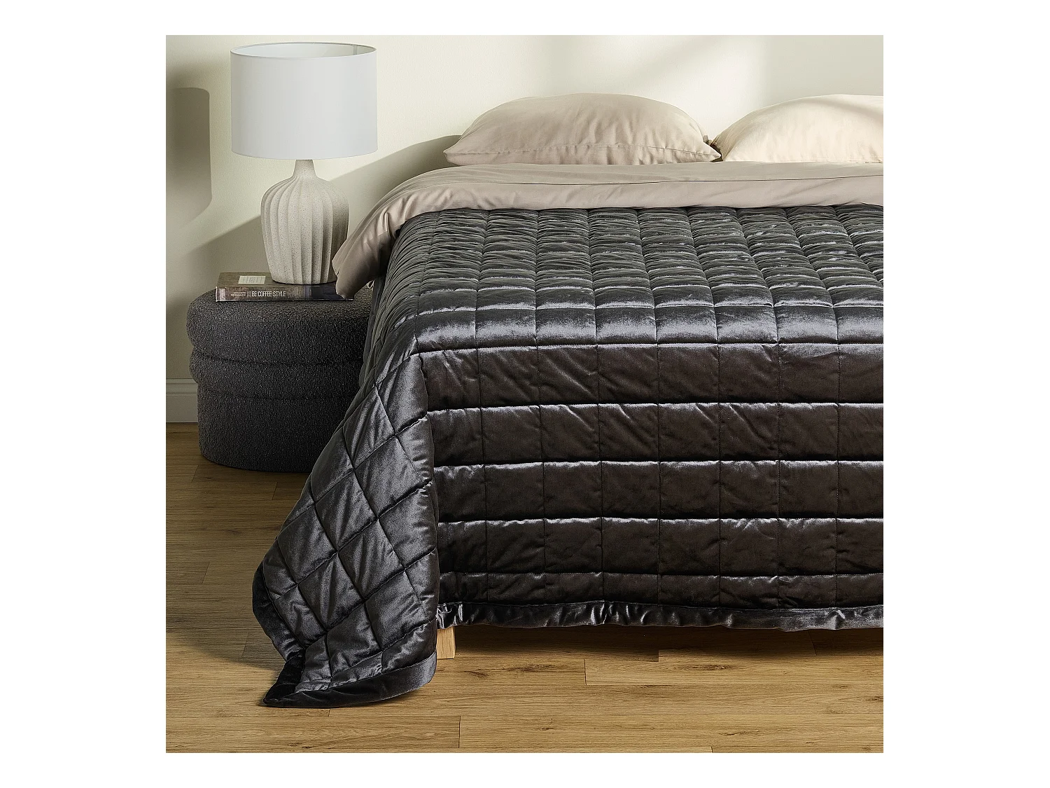 Tagesdecke Dustis dunkelgrau 200 x 220