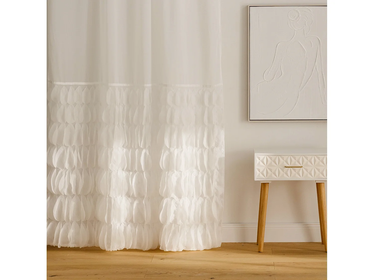 Vorhang Yala mittelweiß 135 x 250