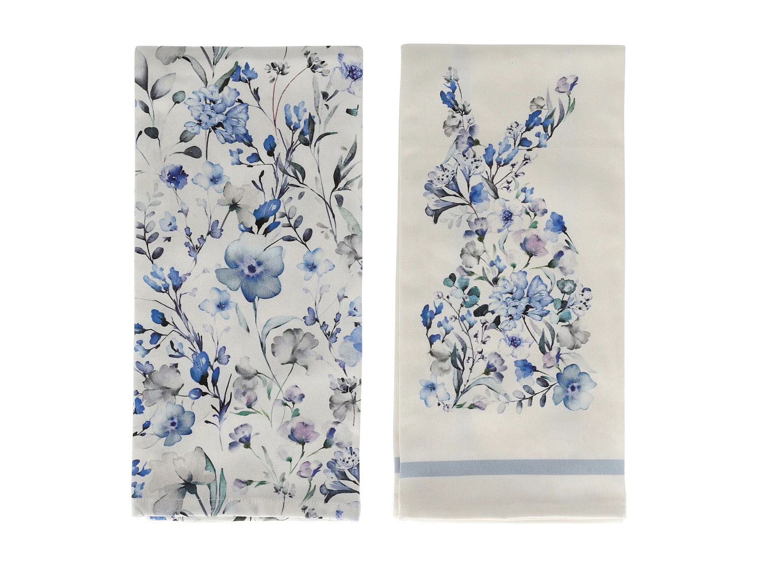 Ensemble De Torchons Louisano bleu moyen 45 x 65 (Lot de 2)