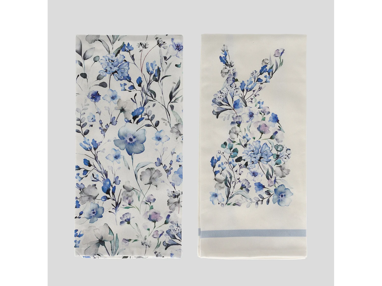 Ensemble De Torchons Louisano bleu moyen 45 x 65 (Lot de 2)