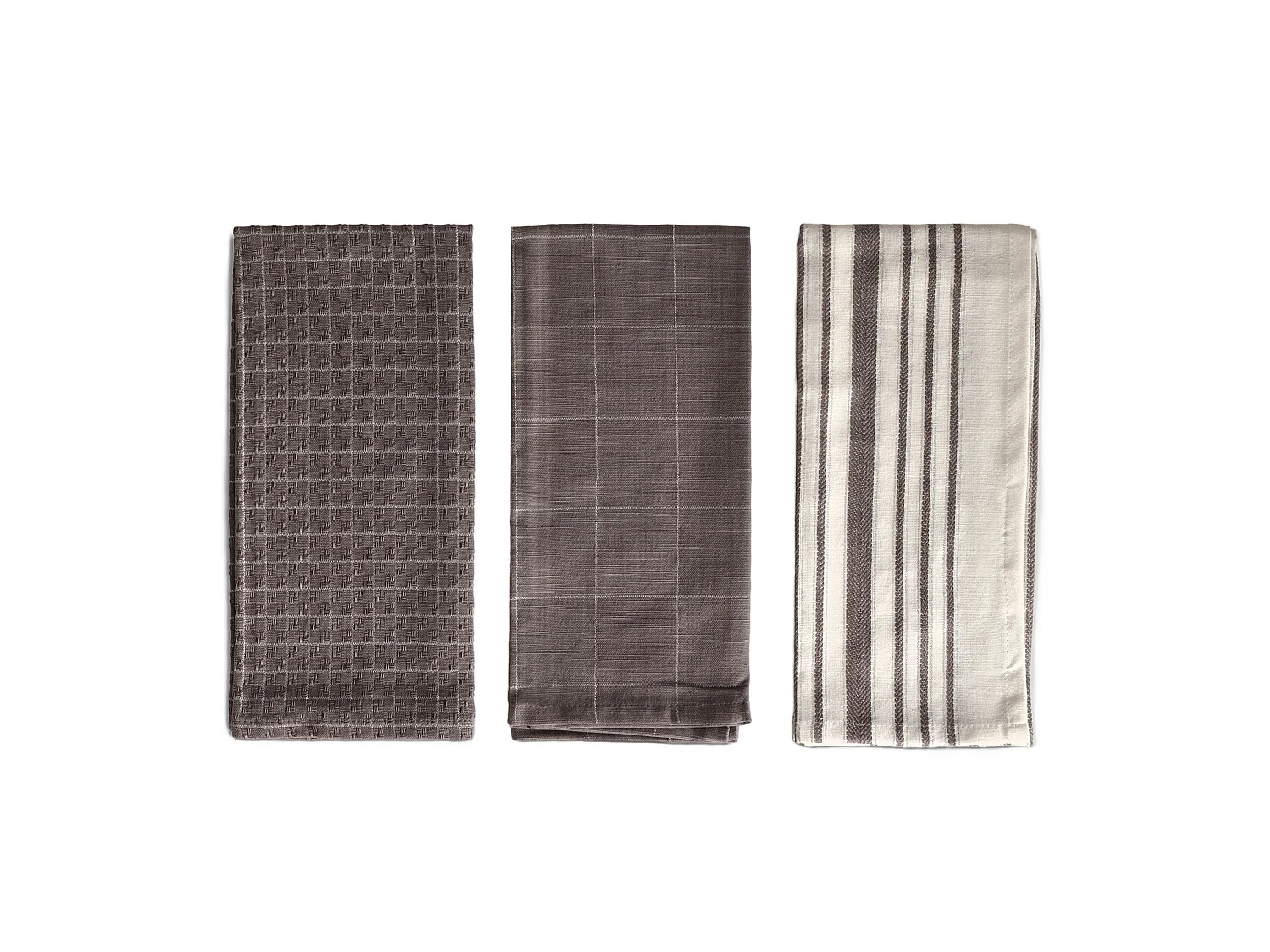 Ensemble De Torchons Trini Gris Moyen 40x60cm