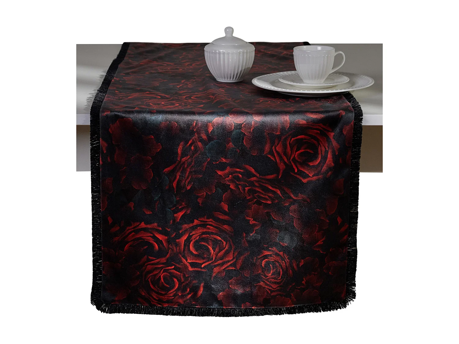 Tischläufer Estillo mittelschwarz 40 x 180