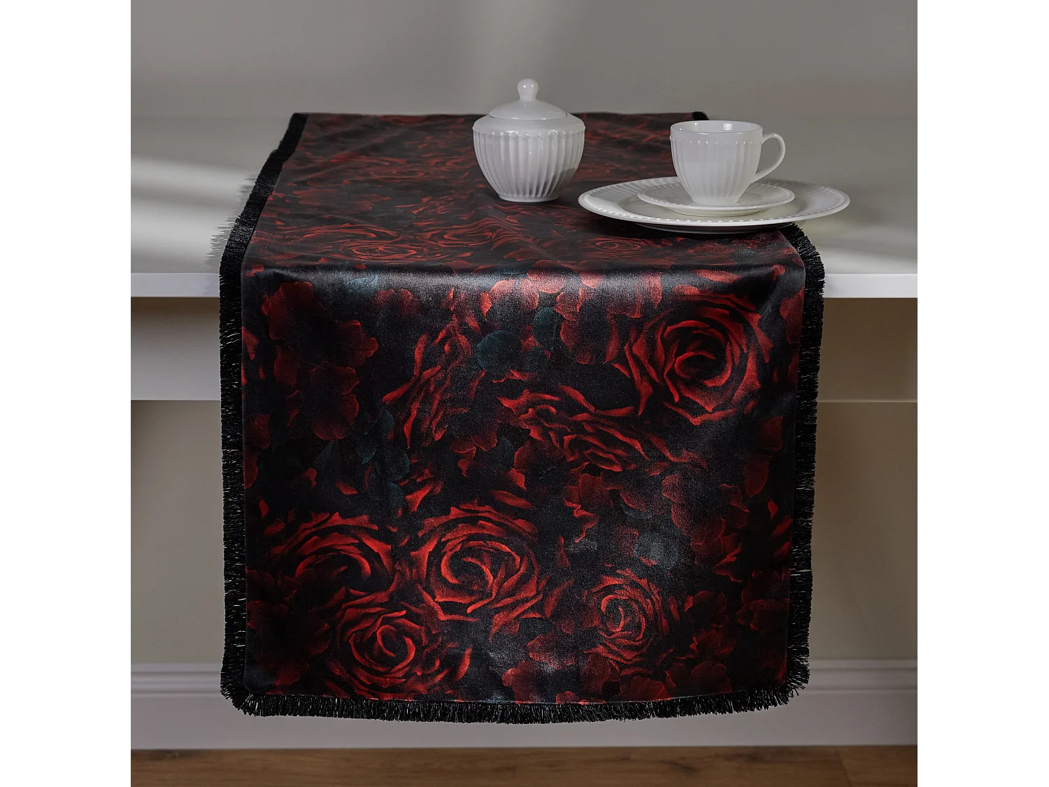 Tischläufer Estillo mittelschwarz 40 x 180