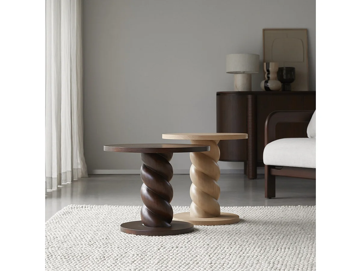 Bouts de canapé en bois de mindi Liza