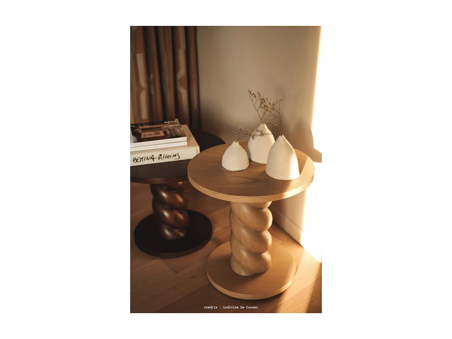 Ablagetisch Liza Cream aus Mindiholz