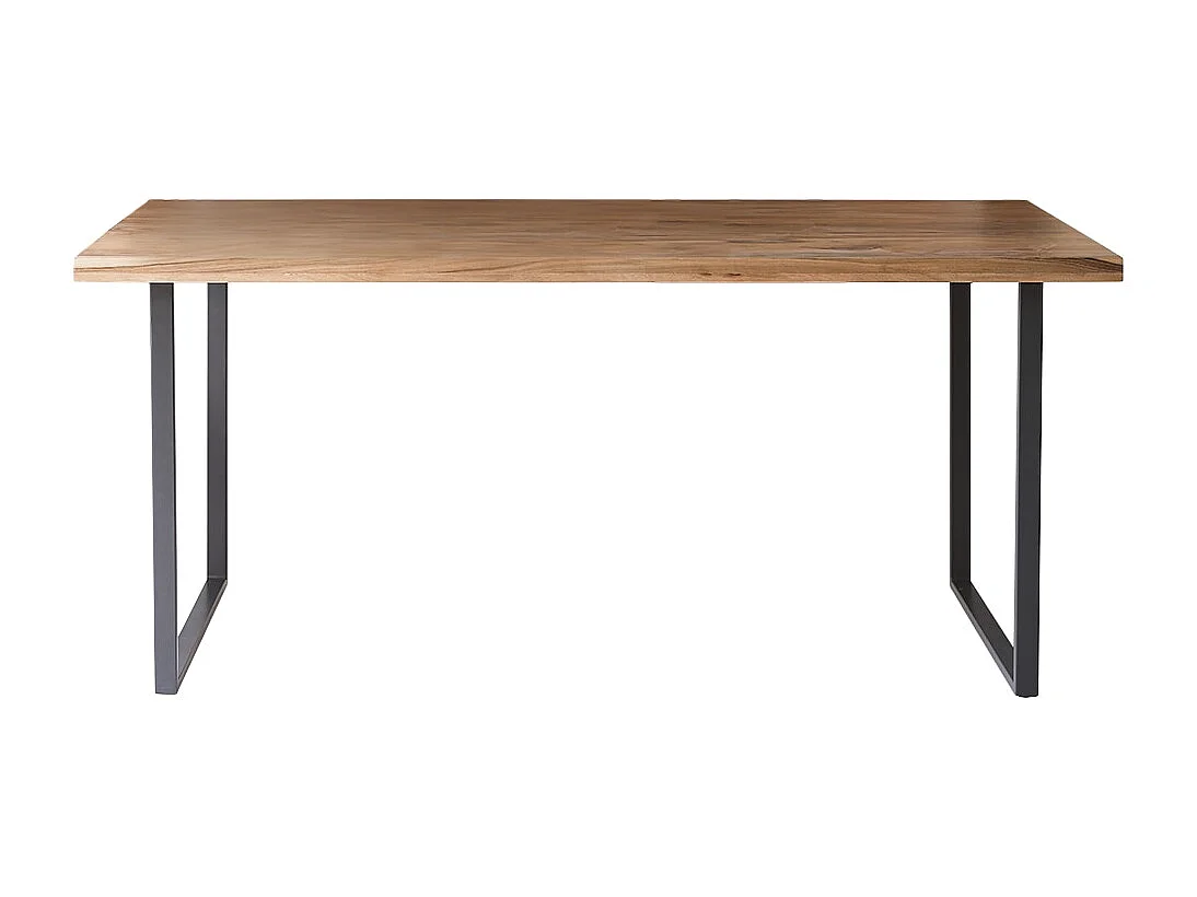Temis - Dining table in solid acacia and metal, seats 6-8