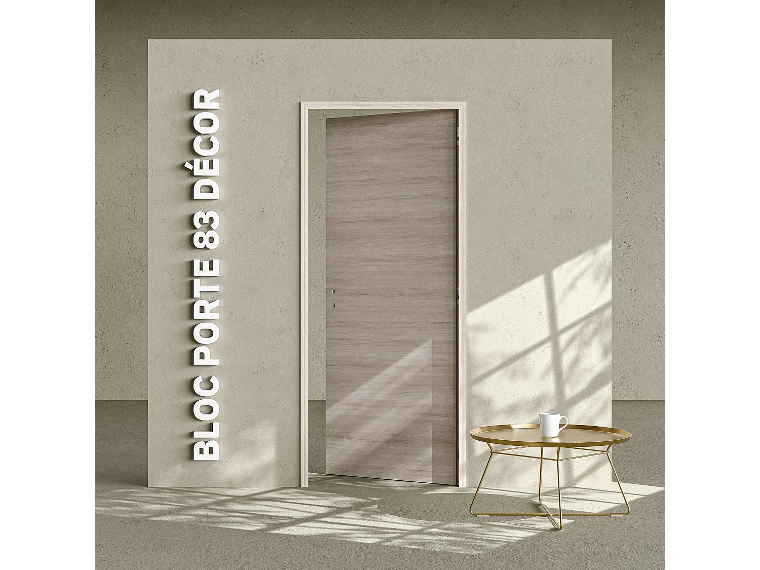 Bloc-Porte Oslo H. 204 x l. 83 cm - Poussant Droit