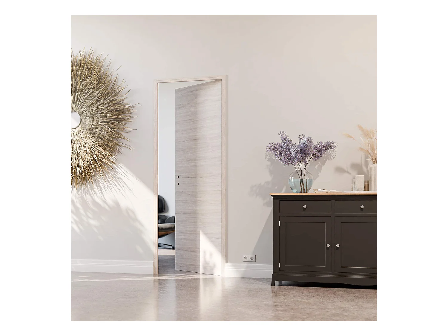 Bloc-Porte Oslo H. 204 x l. 73 cm - Poussant Droit