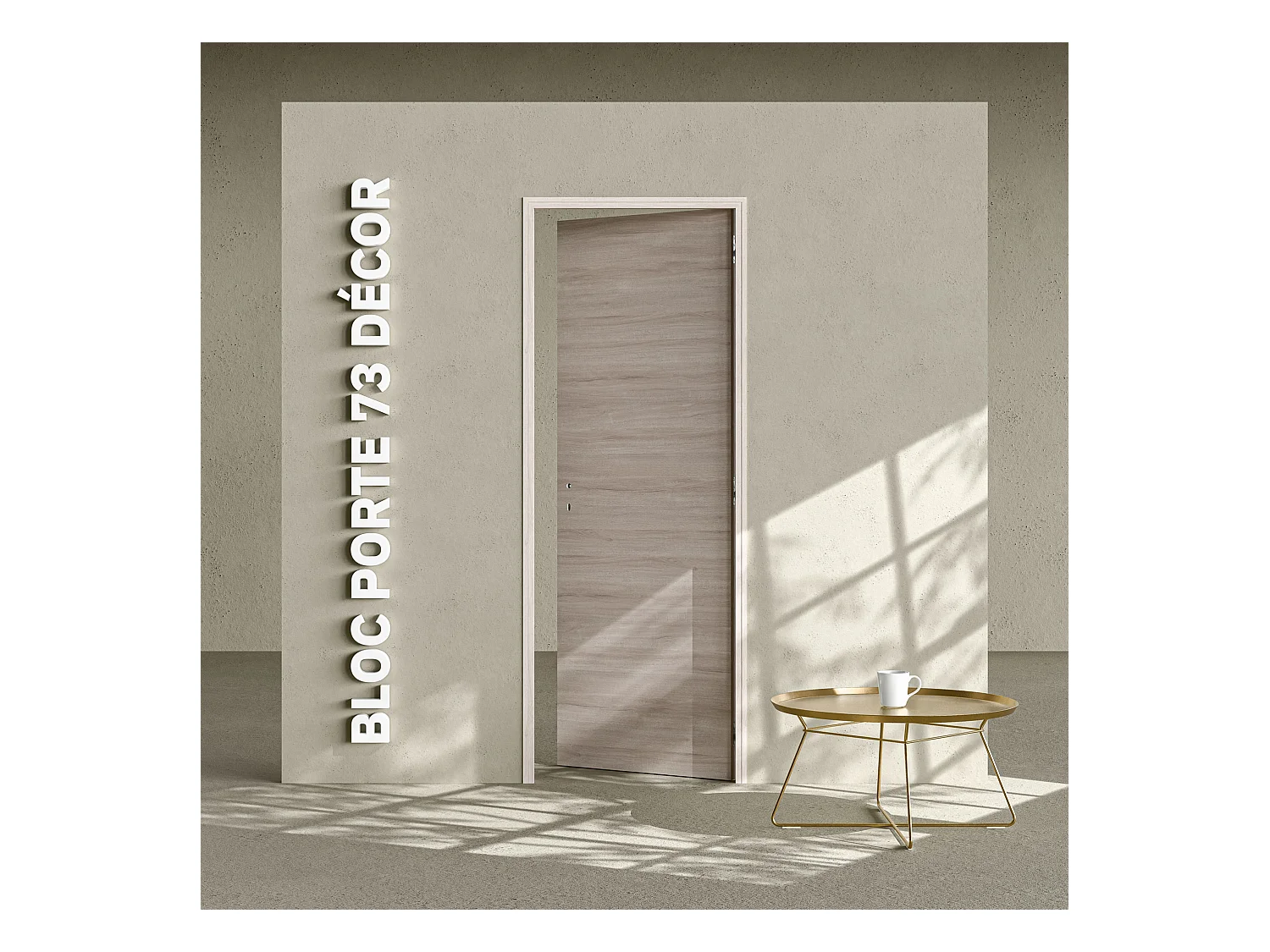 Bloc-Porte Oslo H. 204 x l. 73 cm - Poussant Droit