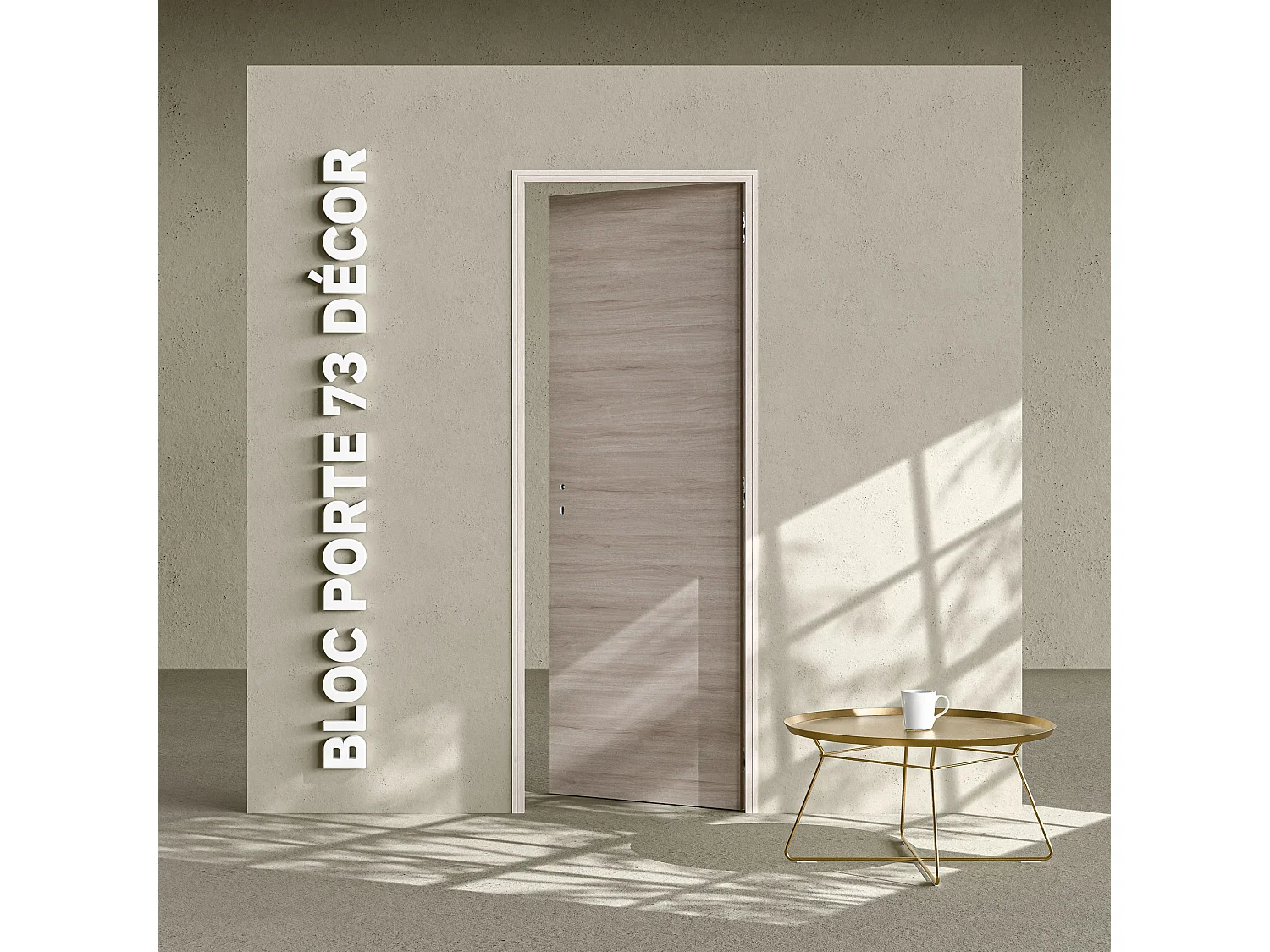 Bloc-Porte Oslo H. 204 x l. 73 cm - Poussant Droit