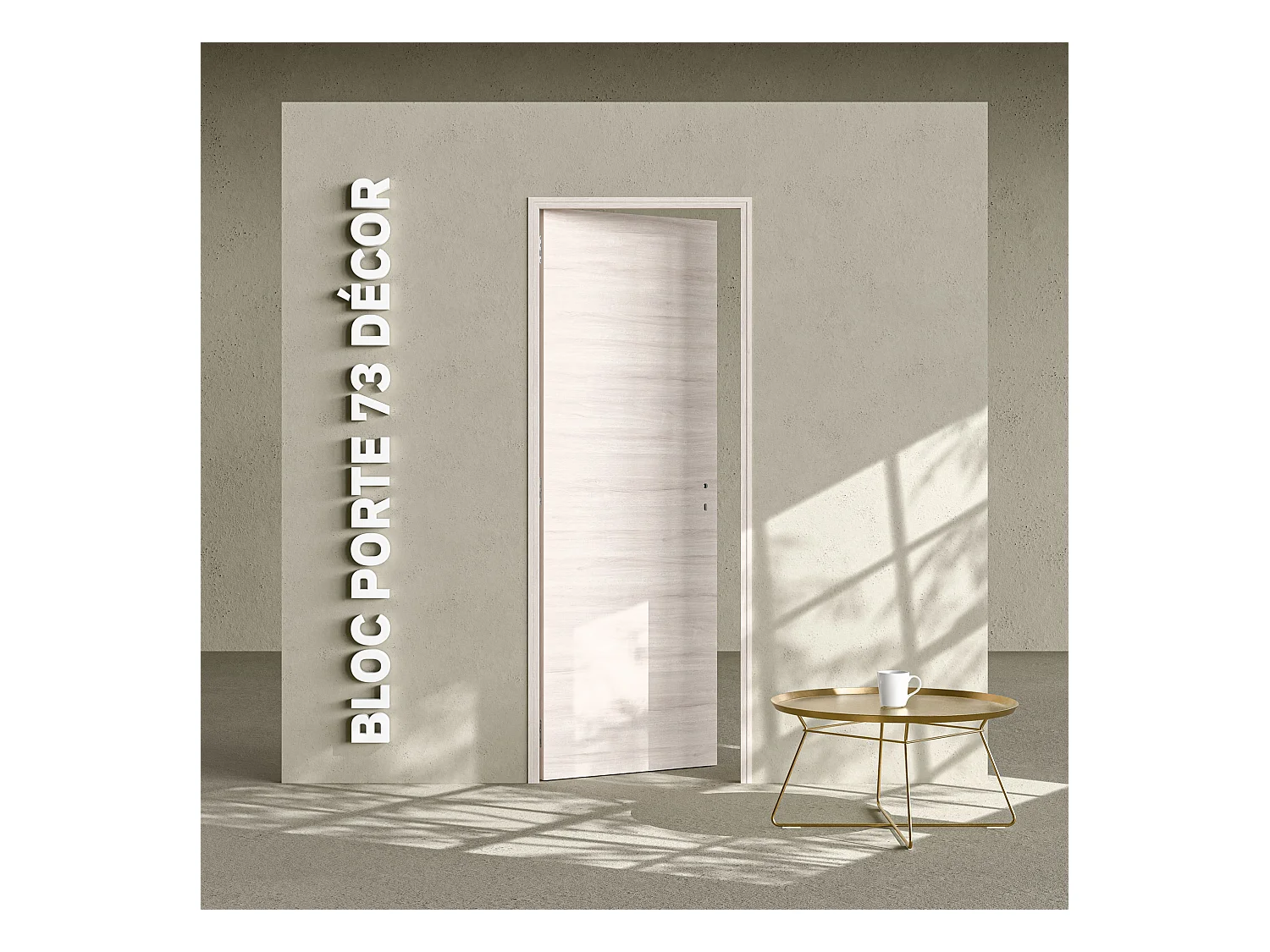 Bloc-Porte Oslo H. 204 x l. 73 cm - Poussant Gauche