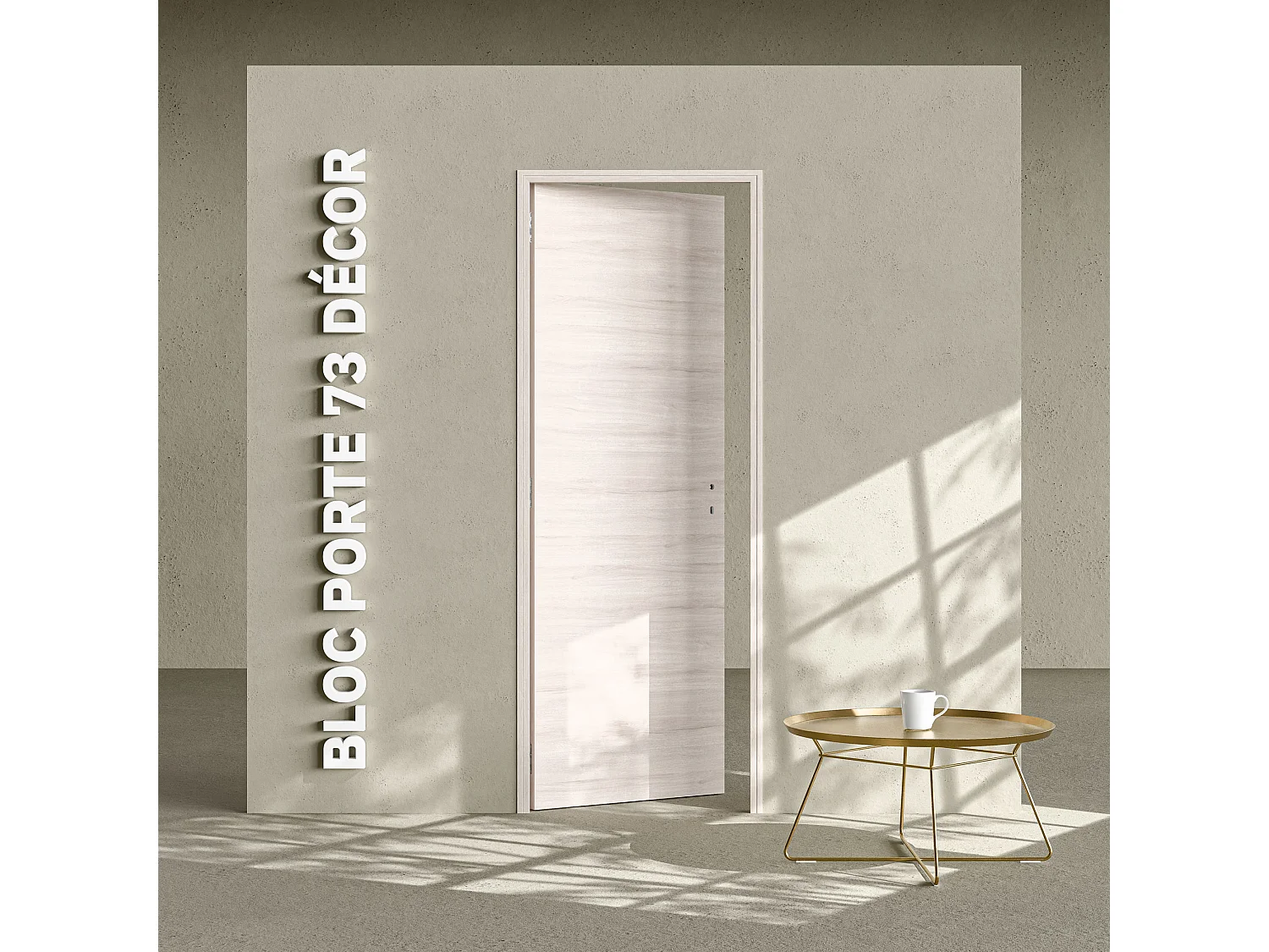 Bloc-Porte Oslo H. 204 x l. 73 cm - Poussant Gauche