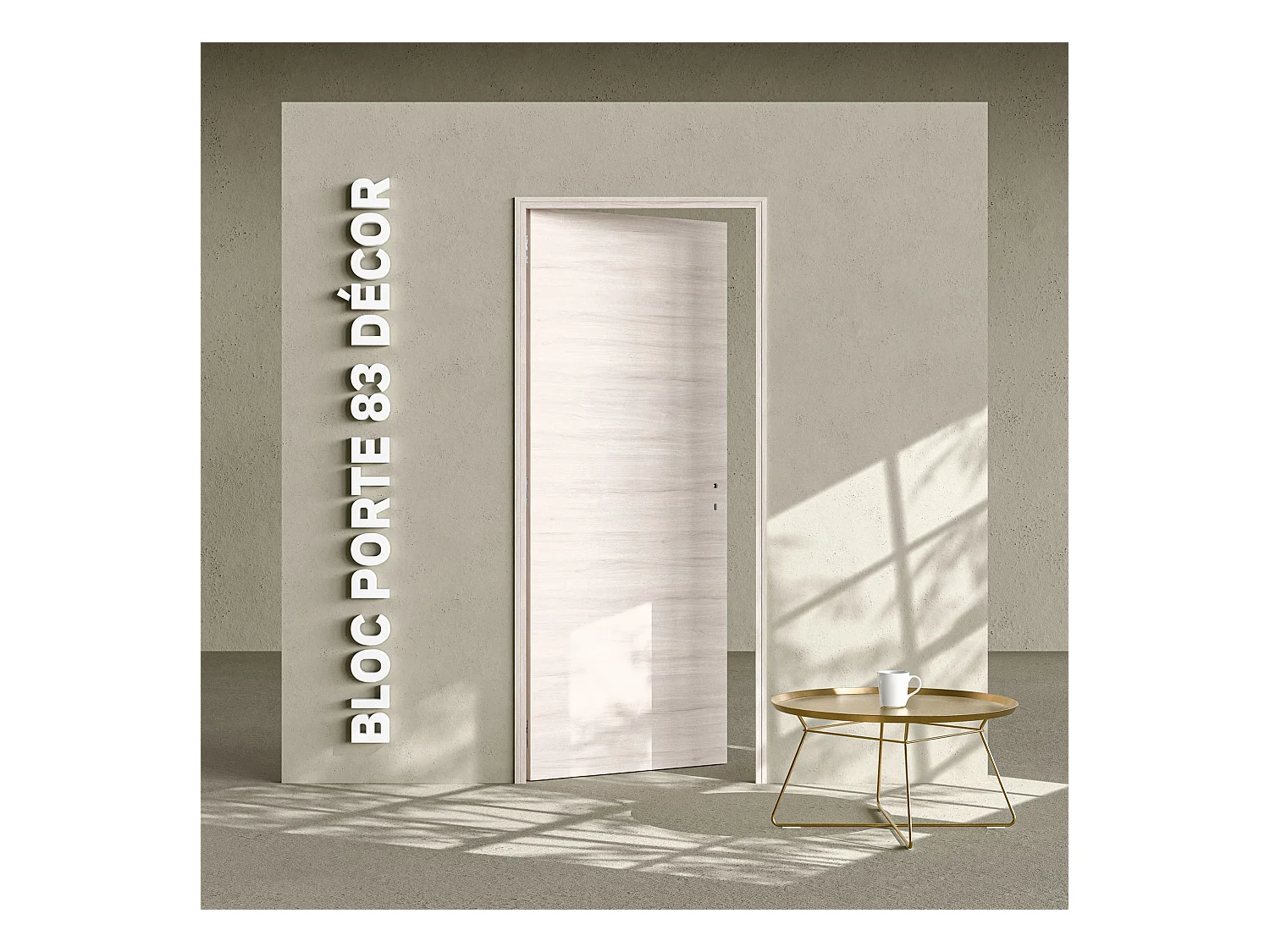 Bloc-Porte Oslo H. 204 x l. 83 cm - Poussant Gauche