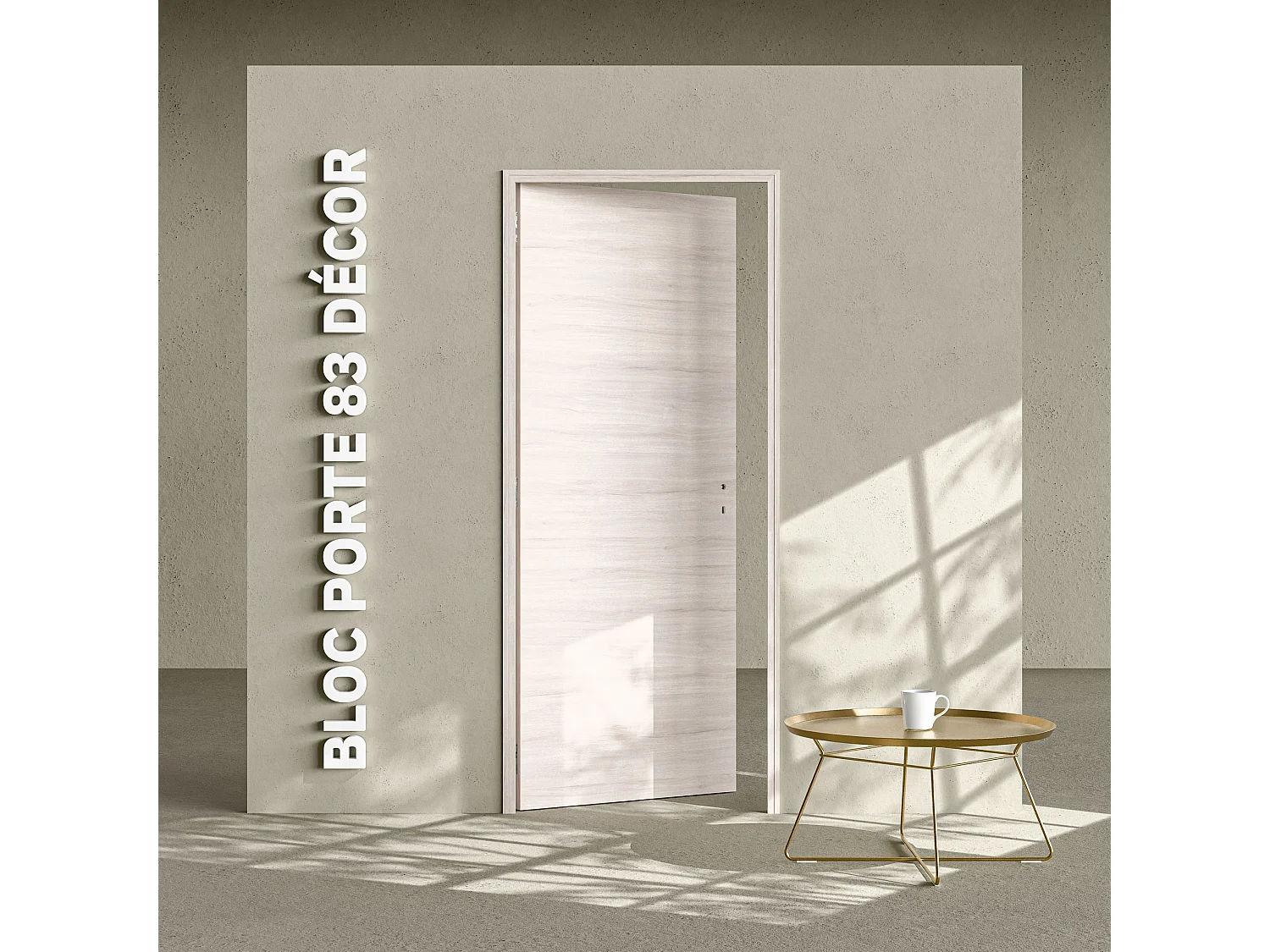 Bloc-Porte Oslo H. 204 x l. 83 cm - Poussant Gauche