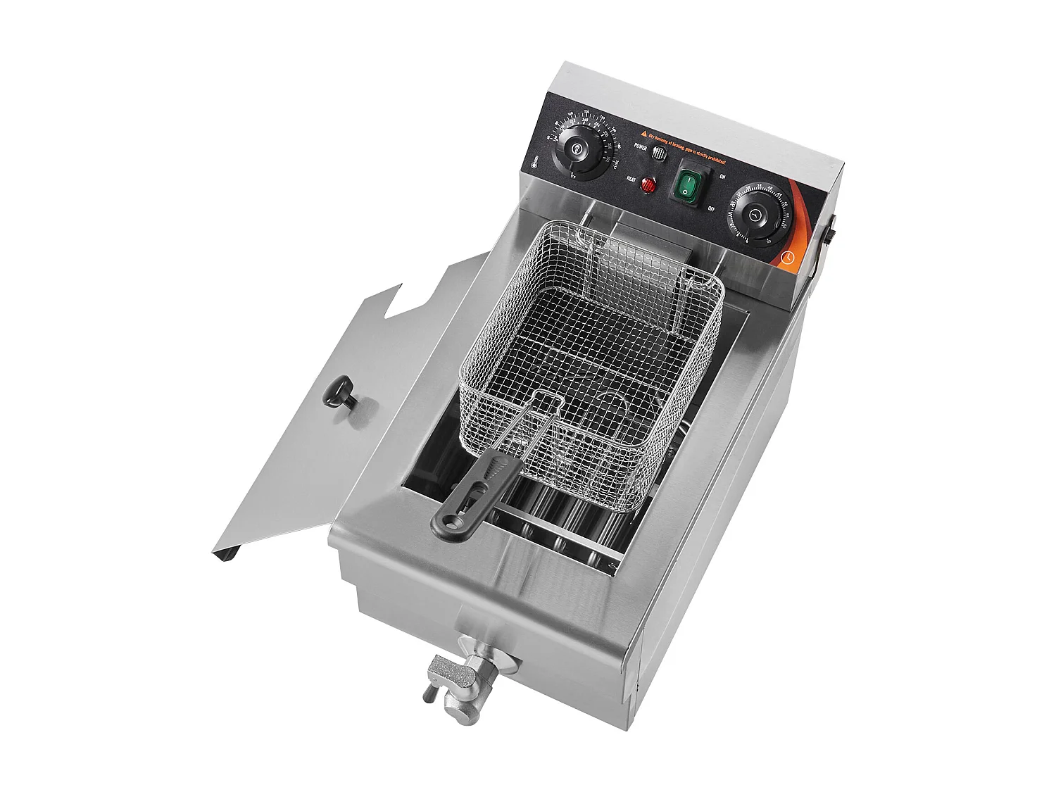 Commerciële Elektrische Friteuse SucceBuy 3000 W 9 L van Roestvrij Staal Verbeterd tot 200°C