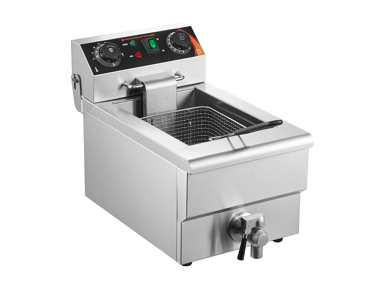 Commerciële Elektrische Friteuse SucceBuy 3000 W 9 L van Roestvrij Staal Verbeterd tot 200°C