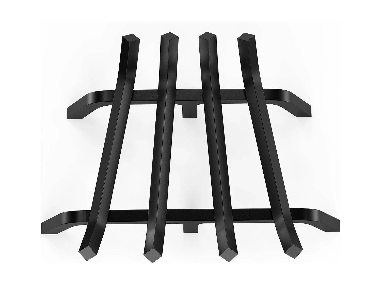 Grille à Bûches pour Foyer SucceBuy, 46 cm, Acier avec Revêtement en Poudre, Support à Bois