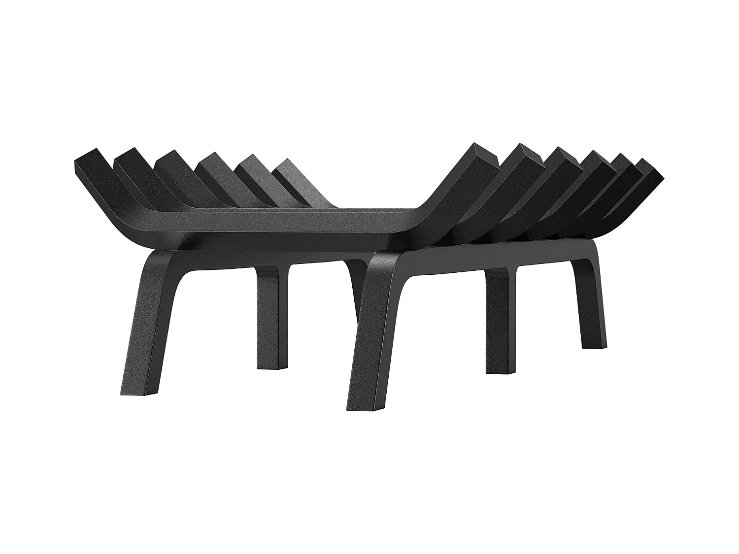 Grille à Bûches pour Foyer SucceBuy, 69 cm, Acier avec Revêtement en Poudre, Support à Bois