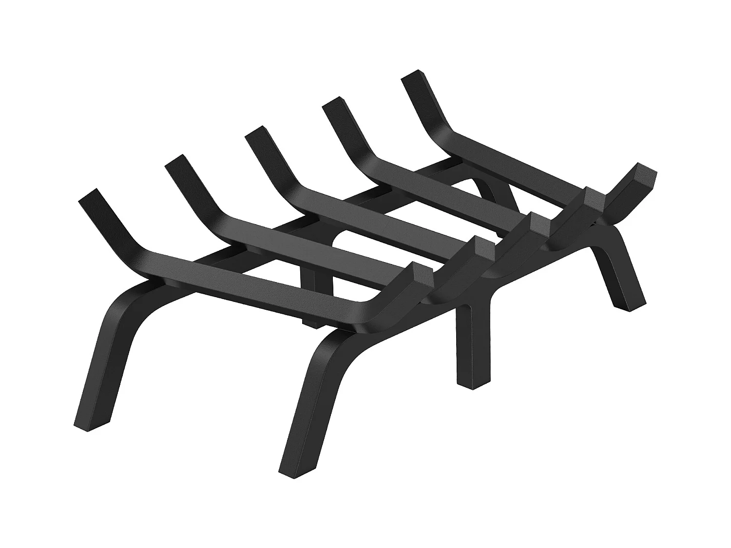 Grille à Bûches pour Foyer SucceBuy, 61 cm, Acier avec Revêtement en Poudre, Support à Bois