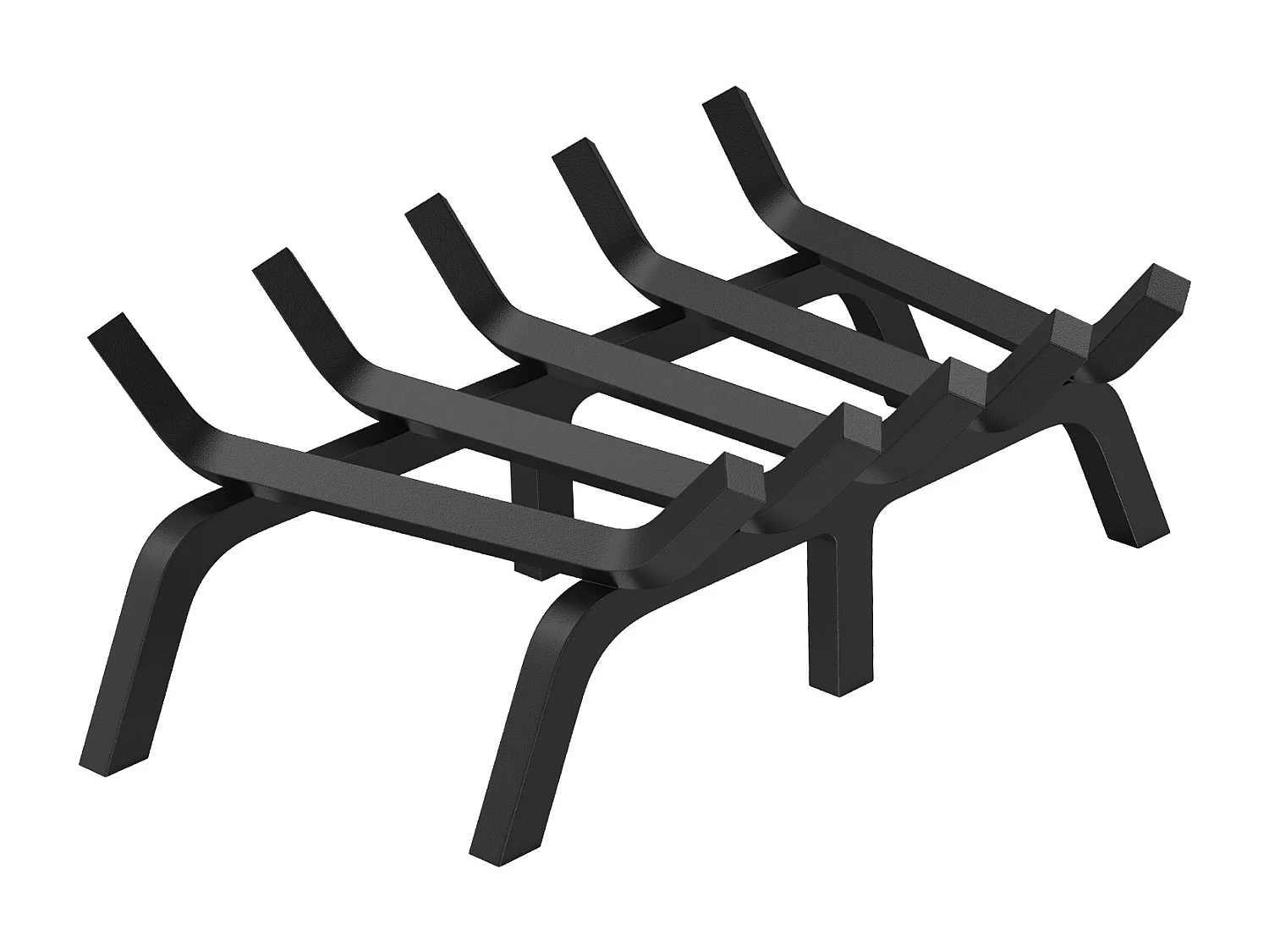 Grille à Bûches pour Foyer SucceBuy, 61 cm, Acier avec Revêtement en Poudre, Support à Bois