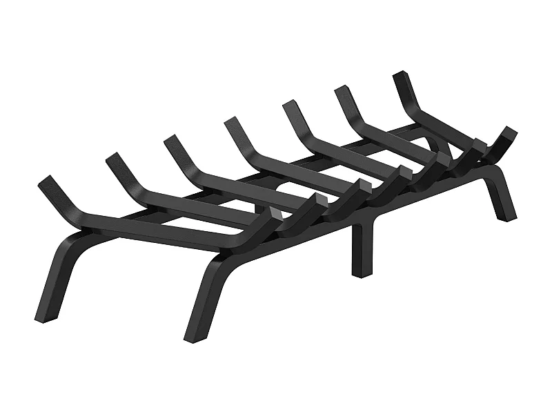 Grille à Bûches pour Foyer SucceBuy, 76 cm, Acier avec Revêtement en Poudre, Support à Bois