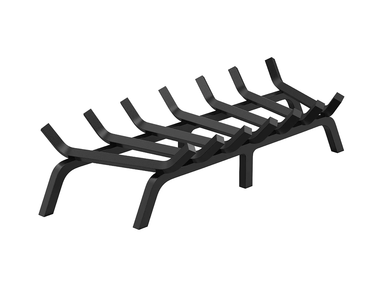 Grille à Bûches pour Foyer SucceBuy, 76 cm, Acier avec Revêtement en Poudre, Support à Bois