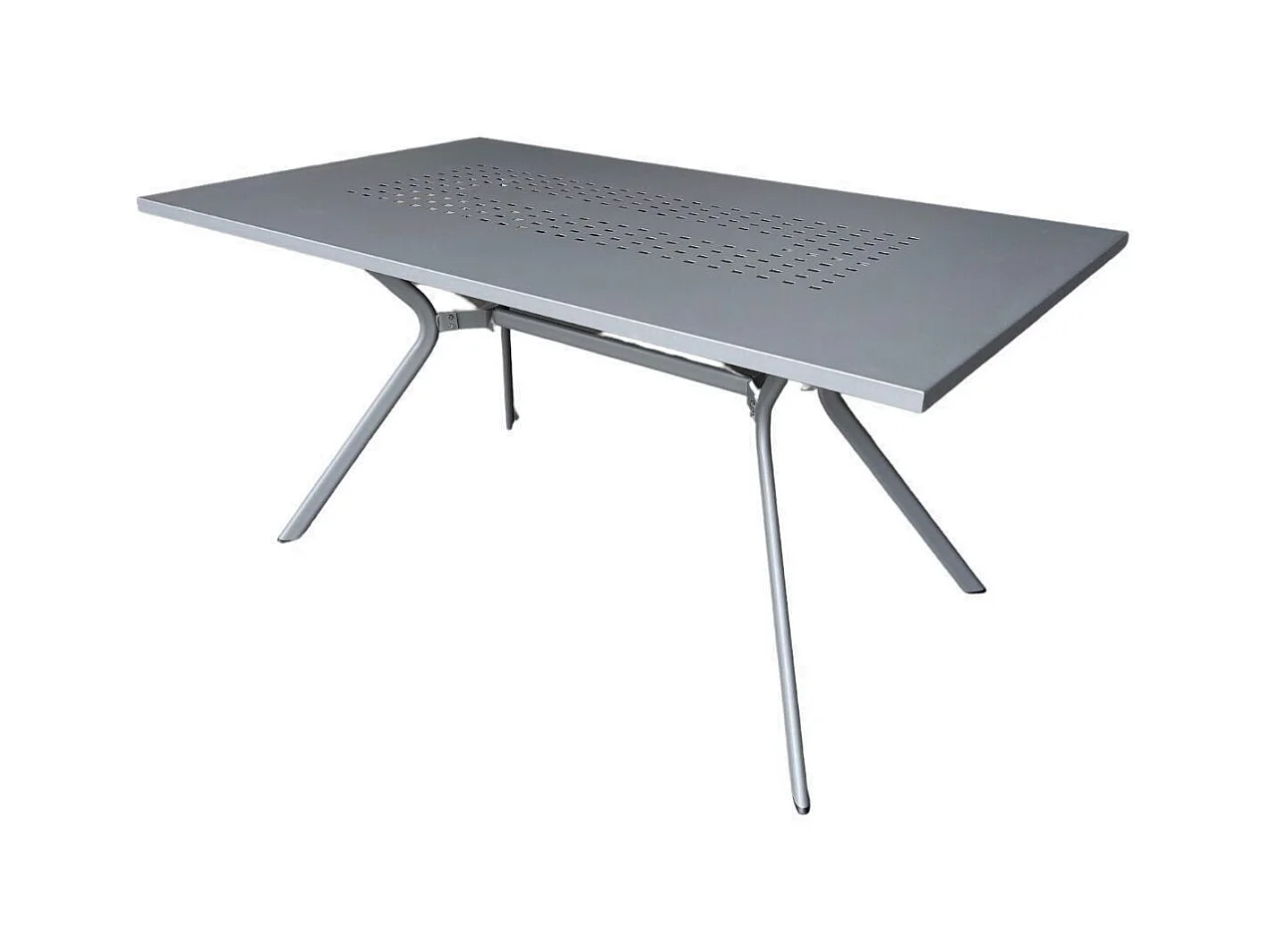 Table de jardin en acier gris traité anti-corrosion - BERAKA