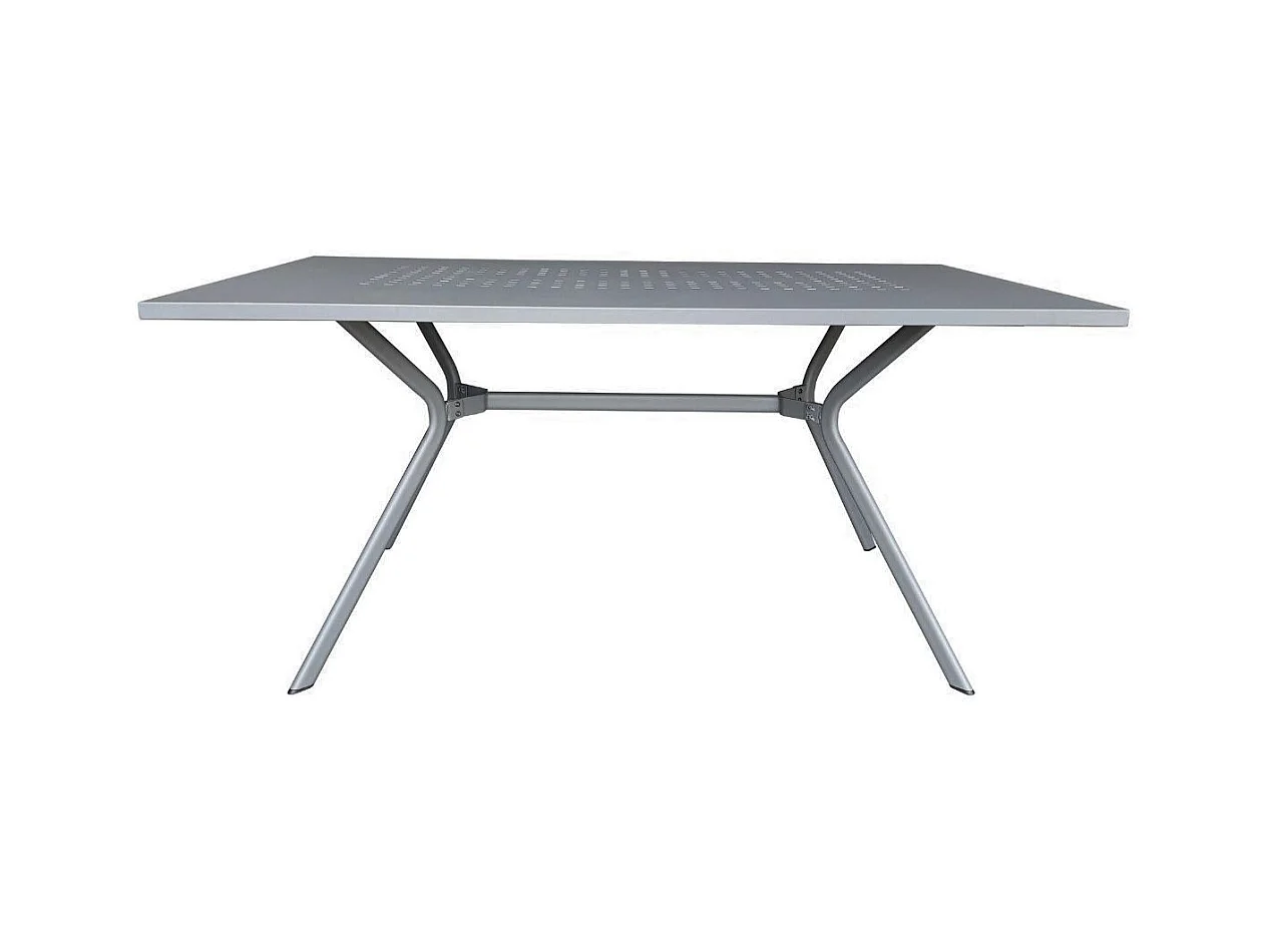 Table de jardin en acier gris traité anti-corrosion - BERAKA