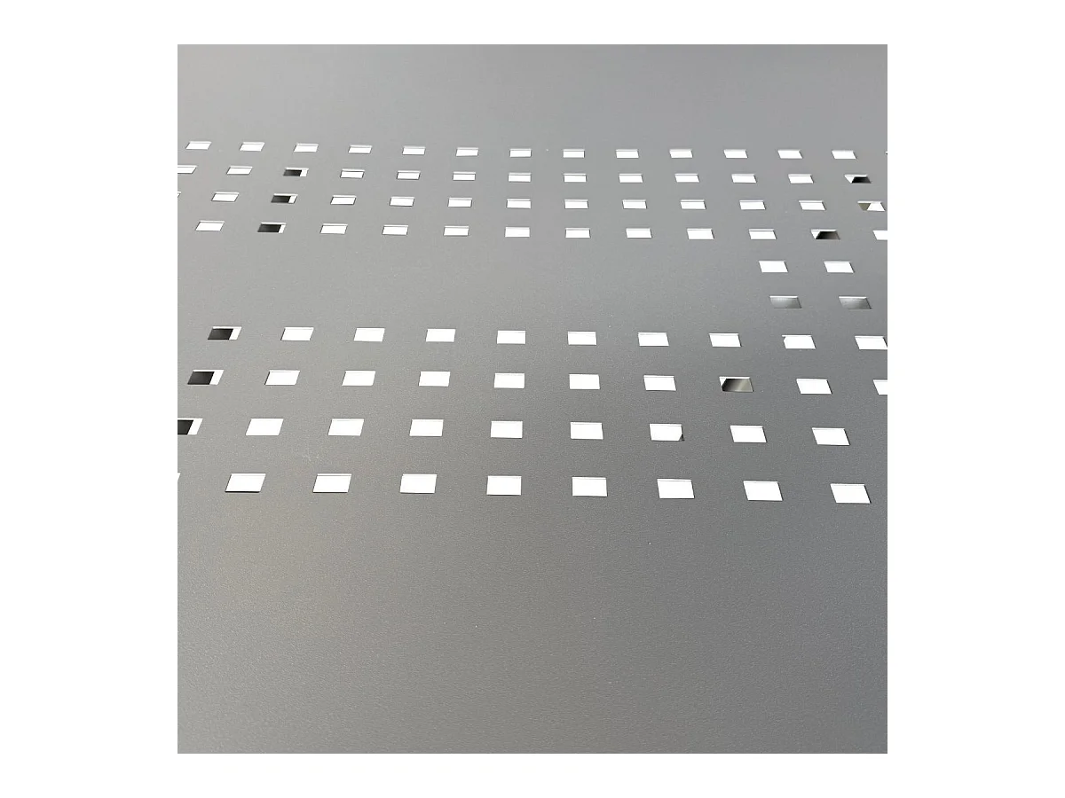 Table de jardin en acier gris traité anti-corrosion - BERAKA