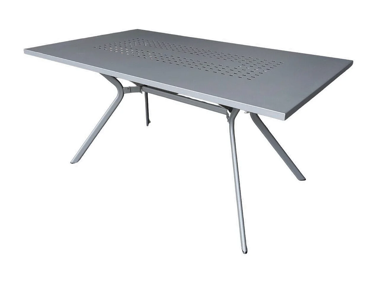 Table de jardin en acier gris traité anti-corrosion - BERAKA