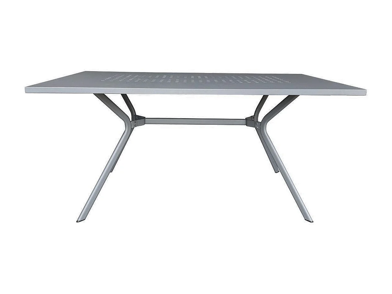 Table de jardin en acier gris traité anti-corrosion - BERAKA
