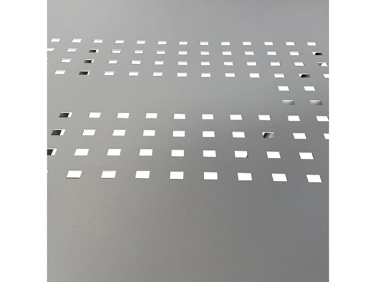 Table de jardin en acier gris traité anti-corrosion - BERAKA